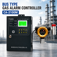 Controlador de Alarma de Gas Tipo Bus Direccionable CAATM CA-2100K con Pantalla LCD y Comunicación RS485 para 16 Detectores de Gas