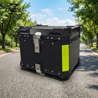 Boîte à bagages arrière modifiée pour moto en alliage d'aluminium AYAY à double verrouillage