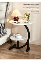 Petite table basse d'angle moderne pour salon, canapé, chevet, mini balcon