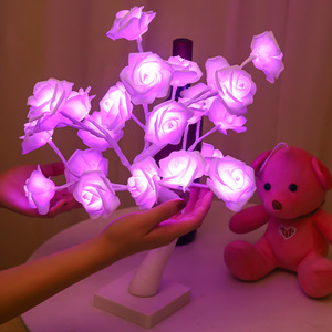 Rose <b>Tree</b> Lights Led Warm White Purple Light Indoor Party Decoration Home Decor Christmas Event <b>Lighting</b> - Product Image 3