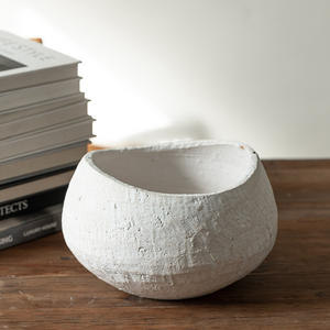 กระถางต้นไม้สไตล์โบฮีเมียนย้อนยุค ทำจากดินแมกนีเซียม ตกแต่งห้องสไตล์โมเดิร์น นุ่มนวล  แบบวาบิซาซิ  ระบายอากาศได้ดี สำหรับปลูกต้นไม้สีเขียว - Product Image 4