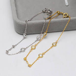 Bracelet en argent S925 avec trou pour cordon, accessoires de bricolage pour femmes, plateau vide pour bijoux en perles semi-finis, broches de mode - Product Image 4