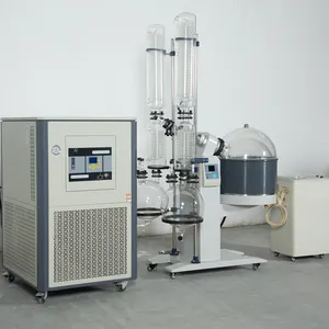 산업용 알코올 증류기 솔벤트 회수 시스템 중국 냉각기 및 진공 펌프가있는 회전식 증발기