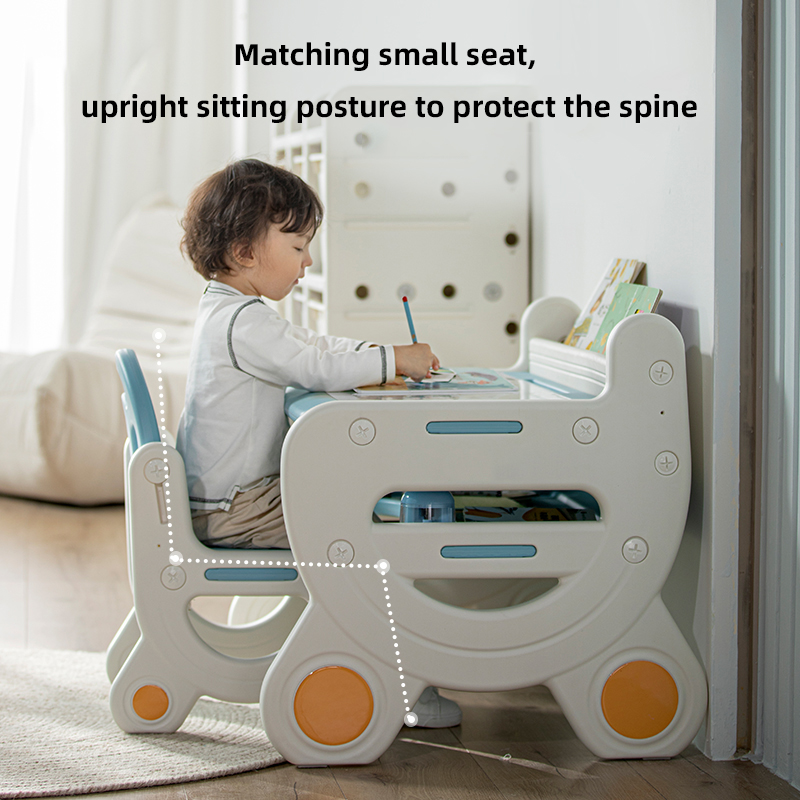 with drawing board Plastic reading activity desks furniture and chair set children's learning table kid study desk