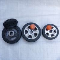 Roulettes pivotantes en caoutchouc avec roulements à billes, robustes, en acier inoxydable et polypropylène, pour remplacement de portails rétractables électriques