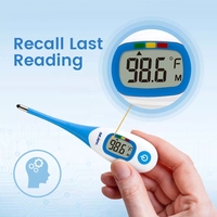 Thermomètre numérique électrique à rétroéclairage tricolore, Bluetooth, pointe flexible, étanche, dispositif médical, alarme de fièvre, clinique, usage domestique