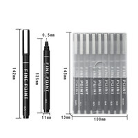 Stylos marqueurs fins à pointe fine noirs, encre imperméable, micro-marqueurs fins pour le dessin, ensemble de stylos d'art pour les fournitures d'artistes