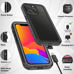 GSCASE IP68 fundas impermeables a prueba de polvo con Protector de pantalla incorporado cubierta protectora <span class=keywords><strong>sellada</strong></span> de cuerpo completo para <span class=keywords><strong>iPhone</strong></span> <span class=keywords><strong>13</strong></span> Pro - Product Image 5