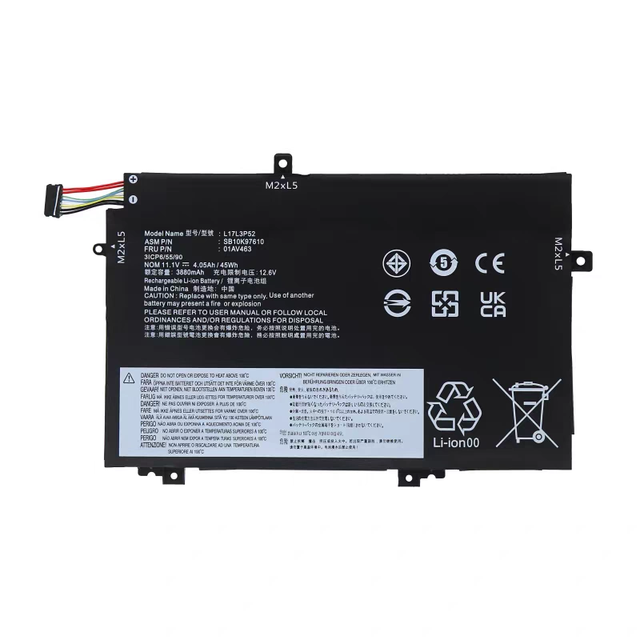 Replacement Battery L17M3P52 L17M3P51 for Lenovo ThinkPad E41 E480 E485 E490 E495 E580 E585 E590 E595 E14 E15 Series Laptop OEM