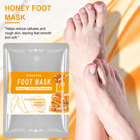 Patch pour les pieds au miel Marque Blanche, hydratant en profondeur, enrichi en urée, acide lactique, hyaluronate de sodium hydrolysé, Portulaca Oleracea et Hamamélis