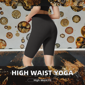 Pantalones cortos de yoga ajustados de cintura alta para mujer, equipo deportivo de entrenamiento de moda personalizado - Product Image 2
