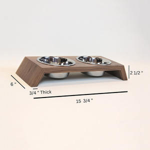 Commercio all'ingrosso in <span class=keywords><strong>legno</strong></span> massiccio Pet Food Stand in <span class=keywords><strong>legno</strong></span> elevato cane gatto ciotole supporto rialzato Rack Feeder Stand con <span class=keywords><strong>ciotola</strong></span> in acciaio inox - Product Image 6