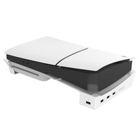 Support horizontal plat avec 4 ports USB, adaptateur séparateur, concentrateur blanc ABS pour console numérique et disque mince