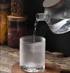 Eco-Friendly Leak-Proof Kitchen <b>Storage</b> Candy Tea Coffee Cylinder High Borosilicate Round Airtight Glass Jar With Bamboo Top Lid - Product Image 3