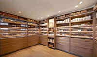 Meubles de magasin de vente au détail, comptoir d'exposition en bois pour cigares, vitrine pour magasin de tabac