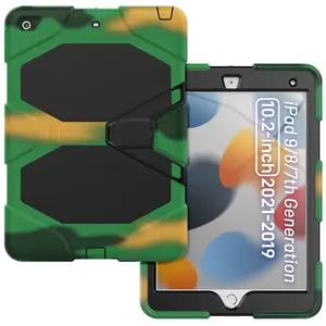 Capa de silicone para tablet de 11 polegadas, suporte protetor à prova de choque 3n1 para iPad, capas para crianças
