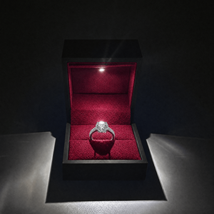 Zebopak Luxury Black LED Light <b>Ring</b> <b>Box</b> Custom Logo Premium Engagement <b>Proposal</b> Jewelry Gift Case Wholesale Bulk Supply - Product Image 1