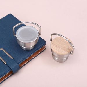 Promotional Vacuum Insulated Water <b>Bottles</b> Stainless Steel Aluminum Bamboo <b>Cork</b> Bottom With Custom Logo for Employees - Product Image 4