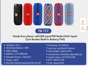 Enceinte Portable Intelligente Sans Fil Bluetooth Étanche TG117 de Sport Extérieur avec Basses Puissantes - Product Image 4