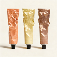 Tube cosmétique vide en aluminium personnalisé, 75 ml, 80 ml, 100 ml, pour crème pour les mains, avec bouchon à vis.