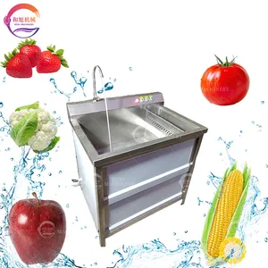 Commercial Spinach Bean Sprouts Vegetable Ozone Bubble Washing Machine Industrial Apple Fruit Vegetable Washing Machine