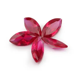 Marquise Cut Created Sapphire Synthetic Red Ruby#5 Stone Price