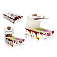 Boîtes d'affichage en papier avec logo personnalisé, laminage mat pour bonbons, gelées, barres chocolatées, collations, prêt pour la vente au détail, prêt pour l'emballage des aliments pour bébés