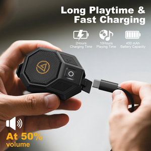 Xách tay IPX5 không thấm nước không dây mini Loa LED được xây dựng trong mic Wearable clip cho tay-miễn phí cuộc gọi bên ngoài trời hoạt động - Product Image 5