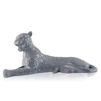 Estátua de cheetah, enfeites em formato de cheetah para decoração caseira, estatueta de leopardo