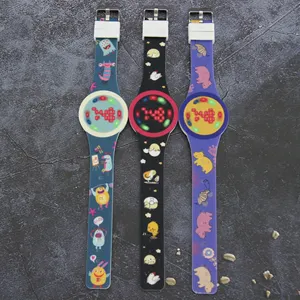 Детские часы с логотипом на заказ, Мультяшные силиконовые светодиодные мигающие часы, детские часы