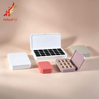 Nouvelle boîte d'emballage pliable en plastique PP à 4/6/9/12/16/24 compartiments pour palette de maquillage magnétique vide, vernis à ongles, fards à paupières