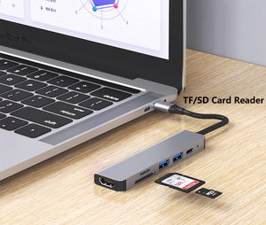 Usb-c Hub Tipo C 3,1 Adaptador <span class=keywords><strong>Dock</strong></span> Con 4K Hdtv Pd Cargo Para <span class=keywords><strong>Notebook</strong></span> 6 puertos Usb Tipo C Hub a Hdtv Adaptador 6 puertos Usb Hub - Product Image 3