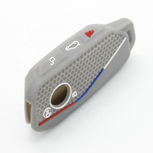 Housse de clé de voiture <span class=keywords><strong>en</strong></span> silicone souple de haute qualité, étanche et antichoc, pour clé intelligente BMW, couleur personnalisée - Product Image 2
