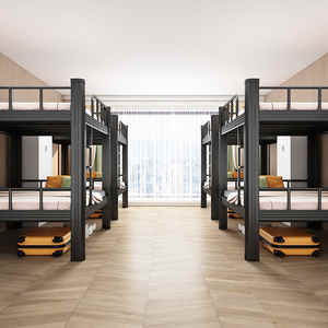 Двухъярусная кровать из цельного металла с армированным каркасом с порошковым покрытием - Product Image 6