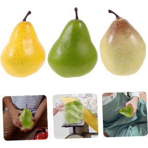 Pera Artificial Simulada, Fruta Falsa Realista, Ecológica y Ligera, para Halloween, Navidad, Acción de Gracias, Hogar, Cocina, Fiestas - Product Image 4