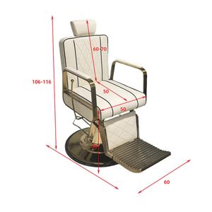 Chaise de barbier rétro à hauteur réglable, spécial coupe de cheveux, contouring du visage, tabouret de salon, style vintage, chaise de barbier - Product Image 5
