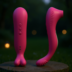 Bâton de massage Edya rose rouge sans fil rechargeable à commande par bouton pour femmes, jouets pour adultes - Product Image 2