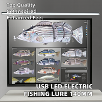 Nouvelle arrivée 140mm 54g 4 sections ABS Kit de leurre de pêche à Charge électrique pour eau salée rivière lac ruisseau océan bateau pêche