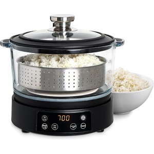 Nồi cơm điện đa năng di động 3L bằng thủy tinh, có chức năng hấp, lọc tự động, dành cho gạo, ngũ cốc và yến mạch, dùng cho gia đình - Product Image 1