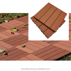 Dalles de sol de garage ventilées, dalles de terrasse en bois composite, anti-UV, gaufrage 3D, revêtement de sol extérieur WPC, dalles de patio - Product Image 1