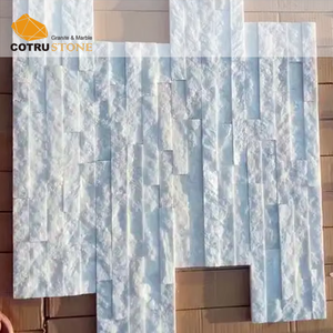 Panel de pared de chapa de piedra apilada blanca Revestimiento de pared exterior Pizarra Tipo de producto - Product Image 1
