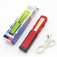 Lampe de travail COB à LED, Inspection Portable et Rechargeable pour la réparation d'atelier de Garage avec lampe torche à Base magnétique