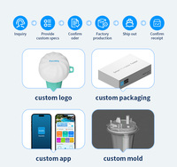 Nouveau testeur de qualité de l'eau 7-en-1 étanche avec Wi-Fi pour pH, TDS, EC, chlore, SG, ORP et température, pour piscine et spa, système de surveillance en ligne