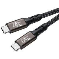 Pd 240W 40gbps Usb4.0 Dual Tipo C a Tipo-c Audio Video Cable de transferencia de datos Usb4 Cable de carga rápida 8K 60Hz Thunderbolt4 Cable