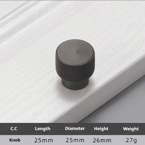 Manijas de Alta Calidad para Muebles de Dormitorio y Baño, de Aleación de Aluminio Moderno con Diseño Moleteado, para Armarios, Cajones y Puertas - Product Image 2