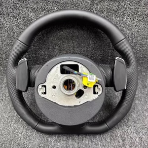 Volant en cuir perforé à fond plat de style RS SLine personnalisé pour <span class=keywords><strong>Audi</strong></span> A3 A4 B7 A6 <span class=keywords><strong>C7</strong></span> R8 RS3 A7 RS5 <span class=keywords><strong>RS6</strong></span> A8 Q5 Q8 - Product Image 3