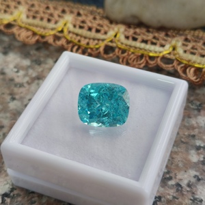 DS <b>Gems</b> Lab Grown 14x12mm Cushion Cut Paraiba <b>Stone</b> - Product Image 6