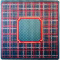 Alas Meja Mahjong Neoprena Motif Kotak-Kotak Bunga Anti-Selip Anti-Bising Tahan Air Lipat 800x800mm Pelindung Meja Tahan Lama untuk Pesta Dalam Ruangan