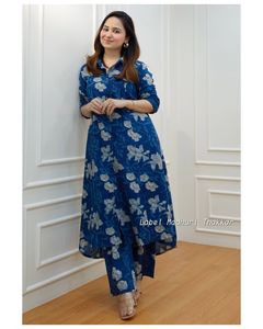 Nuova collezione con stampa in mussola <span class=keywords><strong>Kurti</strong></span> pantaloni da donna abbigliamento normale Pakistani <span class=keywords><strong>Kurti</strong></span> Set disponibile alla maggior quantità per il commercio all'ingrosso - Product Image 5