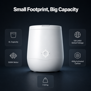 Machine à Compostage des Déchets Alimentaires Sans Odeur, Composteur Électrique de Cuisine, Composteur Intelligent WiFi Automatique, Bac à <span class=keywords><strong>Compost</strong></span> 4L pour Comptoir - Product Image 4